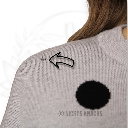 Premise Crewneck Polka Dot Sweater Gray & Black Crewneck Long Sleeve Size XS - Picture 4 of 11