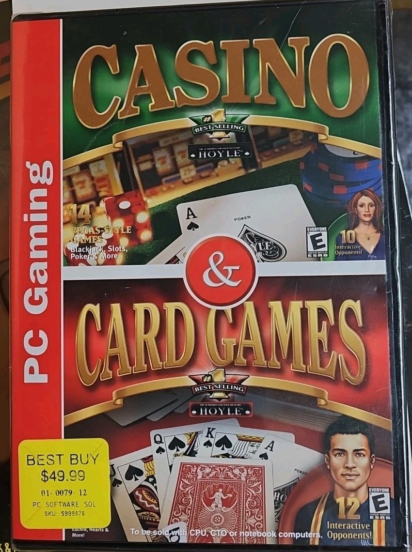 NEW/SEALED Hoyle Casino & Hoyle Card Games PC Games 2 Disc 2003