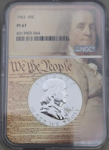 1963 Franklin Half Dollar NGC PF 67 50c We The People Holder