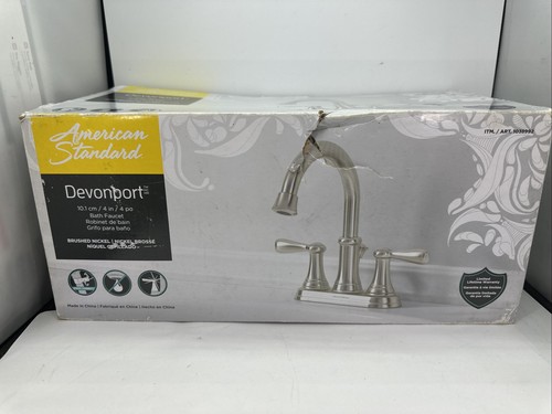 American Standard Devonport 4 inch Brushed Nickel Bathroom Fauet 2 Lever