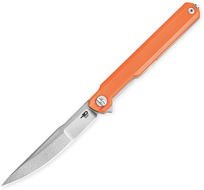 Bestech Knives Duoz Linerlock Orange G10 Folding 14C28N Pocket Knife G65B