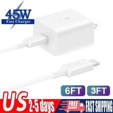 45W Super Fast Charging Type C Wall Charger For Samsung Galaxy S26 S25 S24 Ultra