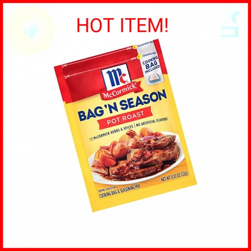 McCormick Bag 'n Season Pot Roast Cooking Bag & Seasoning Mix, 0.81 oz (Pack of