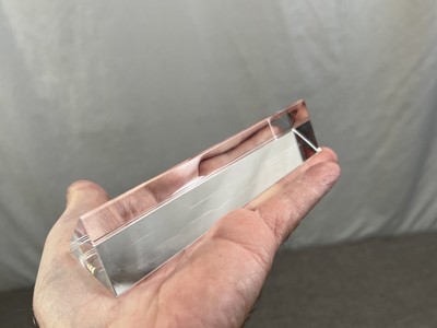 Amlong Crystal 6 inch Optical Glass Triangular Prism for Teaching Light Spectrum