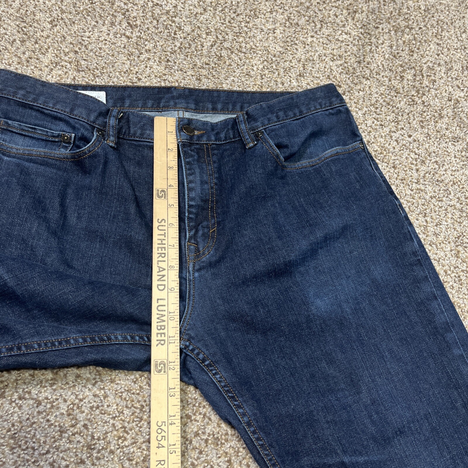 Banana Republic Jeans Mens 36x32 Straight Stretch Dark Wash Denim (35x 30) - View 7