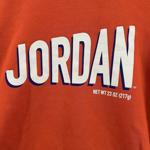 Nike Air Jordan Flight Wheaties Felpa Girocollo Uomo XL Pile Arancione DV7588 - Foto 3 di 15