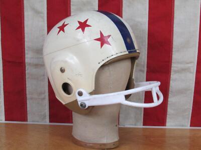 Vintage 1960s MacGregor White Hard Shell Football Helmet Bart