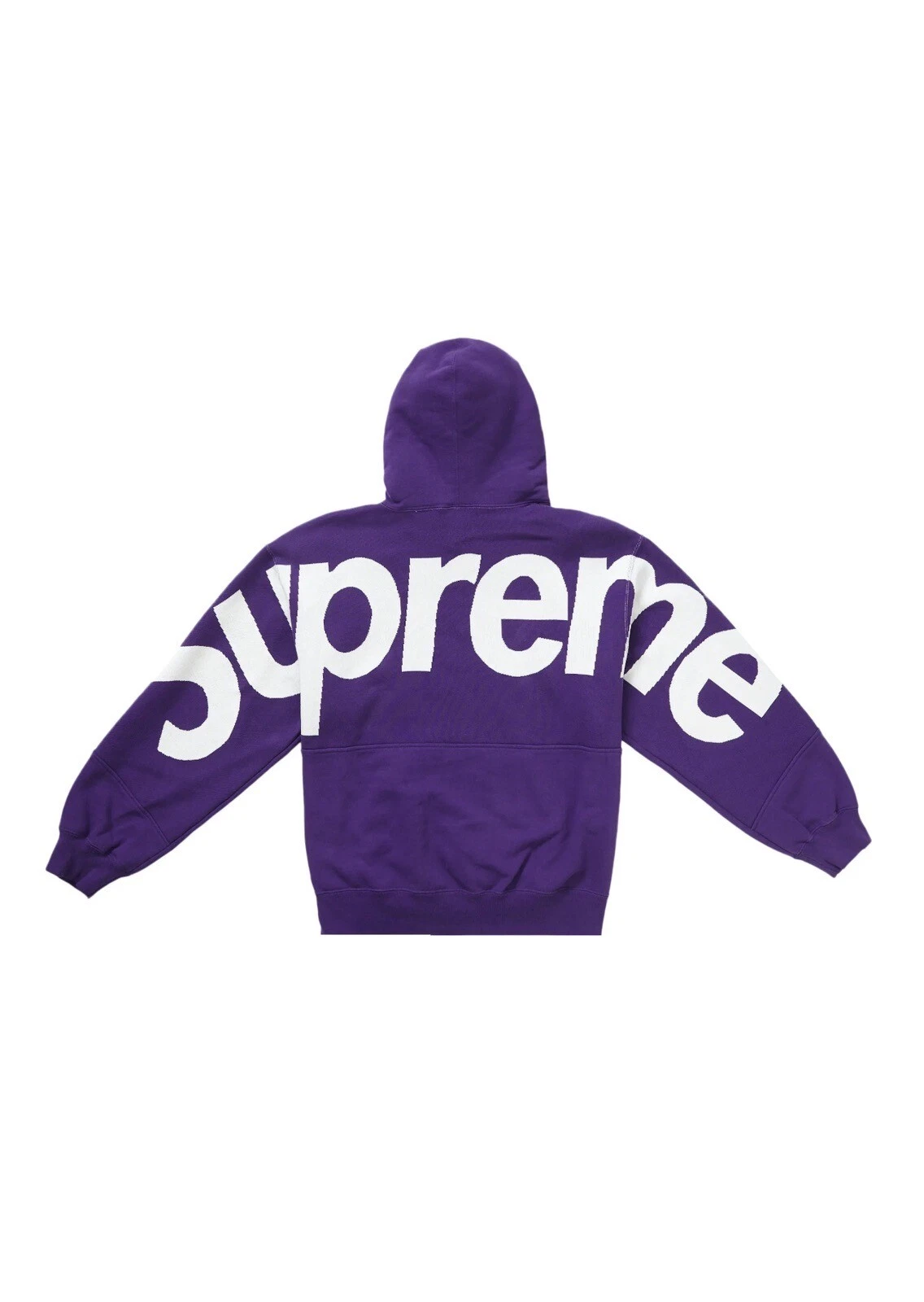 Sweat shirt à capuche Supreme Big Logo Jacquard violet taille XL