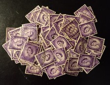 100 GB used QEII Wilding definitive postage stamps (3d face value)