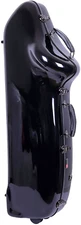 Crossrock FiberglassCase For Low A Baritone Saxophone with Backpack Straps-Black