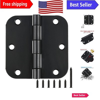 Versatile Matte Black Door Hinges 3.5 Inch - Set of 12 for Various Applications