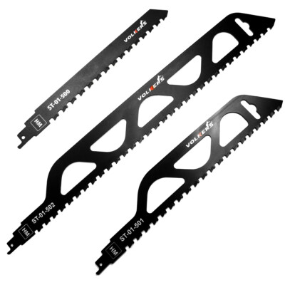 3x HM Säbelsägeblätter 240/305/455 mm Z 12,7mm Porenbeton Ytong Poroton Gasbeton