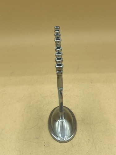Menorah Silvertone Chanukah Candle Holders Chanukah 4 3/4”Rite Lite Judaica - Picture 5 of 10