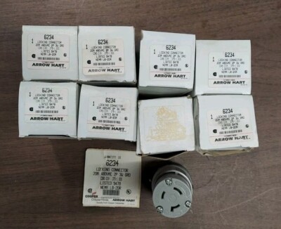 9 ARROW HART 6234 TWIST LOCKING CONNECTOR 20A 480V  