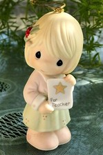 PRECIOUS MOMENTS - CHRISTMAS ORNAMENT - TEACHER, YOU ARE MY SHINING STAR