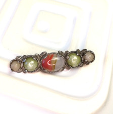 MIRACOLO spilla finto ciottolo vintage gioielli celtici Highland scozzesi 