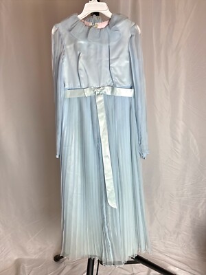 1960's chiffon dress 1960s Floral Yellow Green Psychedelic Chiffon Balloon Sleeve Maxi Dress Gown   Canned Ham Vintage