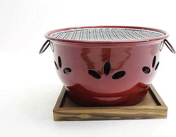 Японский гриль Ikenaga Hibachi барбекю 10,2 дюйма D угольная водяная плита сковорода SHICHIRIN - Изображение 2 из 4