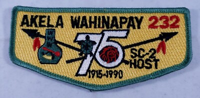 Boy Scout OA 232 Akela Wahinapay Lodge 1990 SC-2 Conclave Host Flap