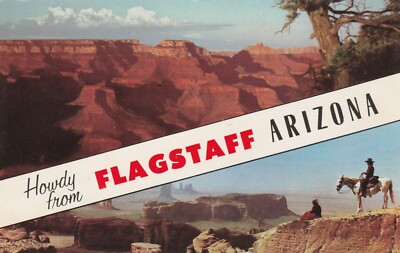 Howdy from Flagstaff Arizona Highway Scene Greetings Souvenir Postcard
