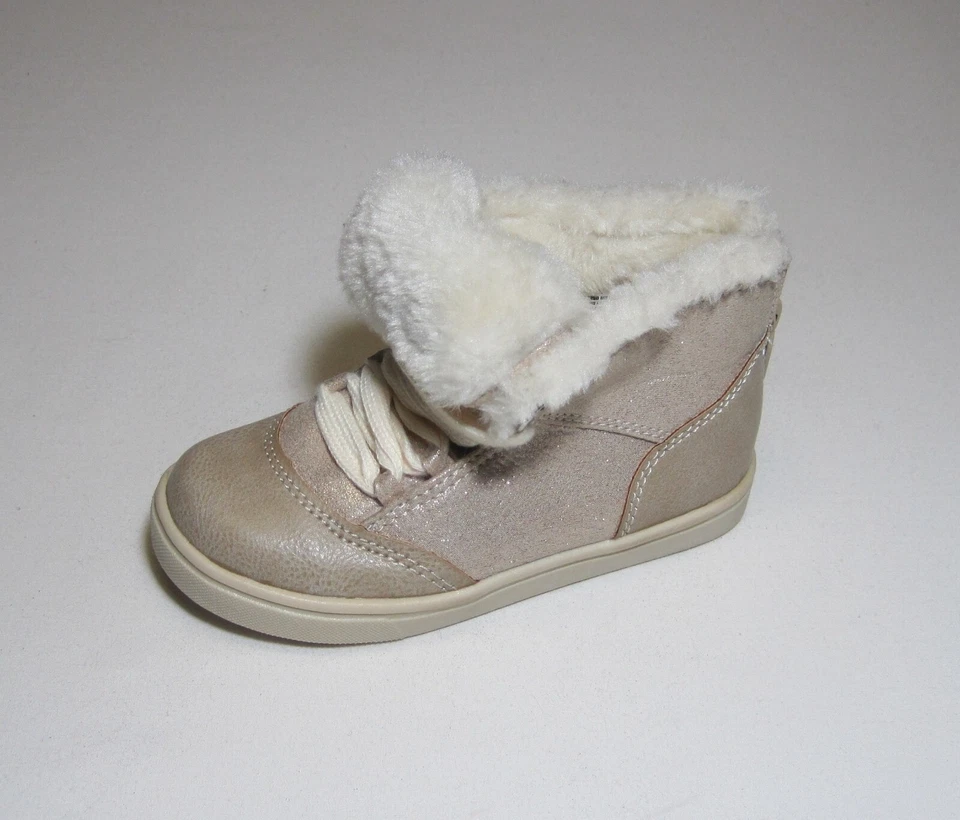 Botas de piel doradas para niñas pequeñas, nuevas con etiquetas, CiRco Foto 3 de 4