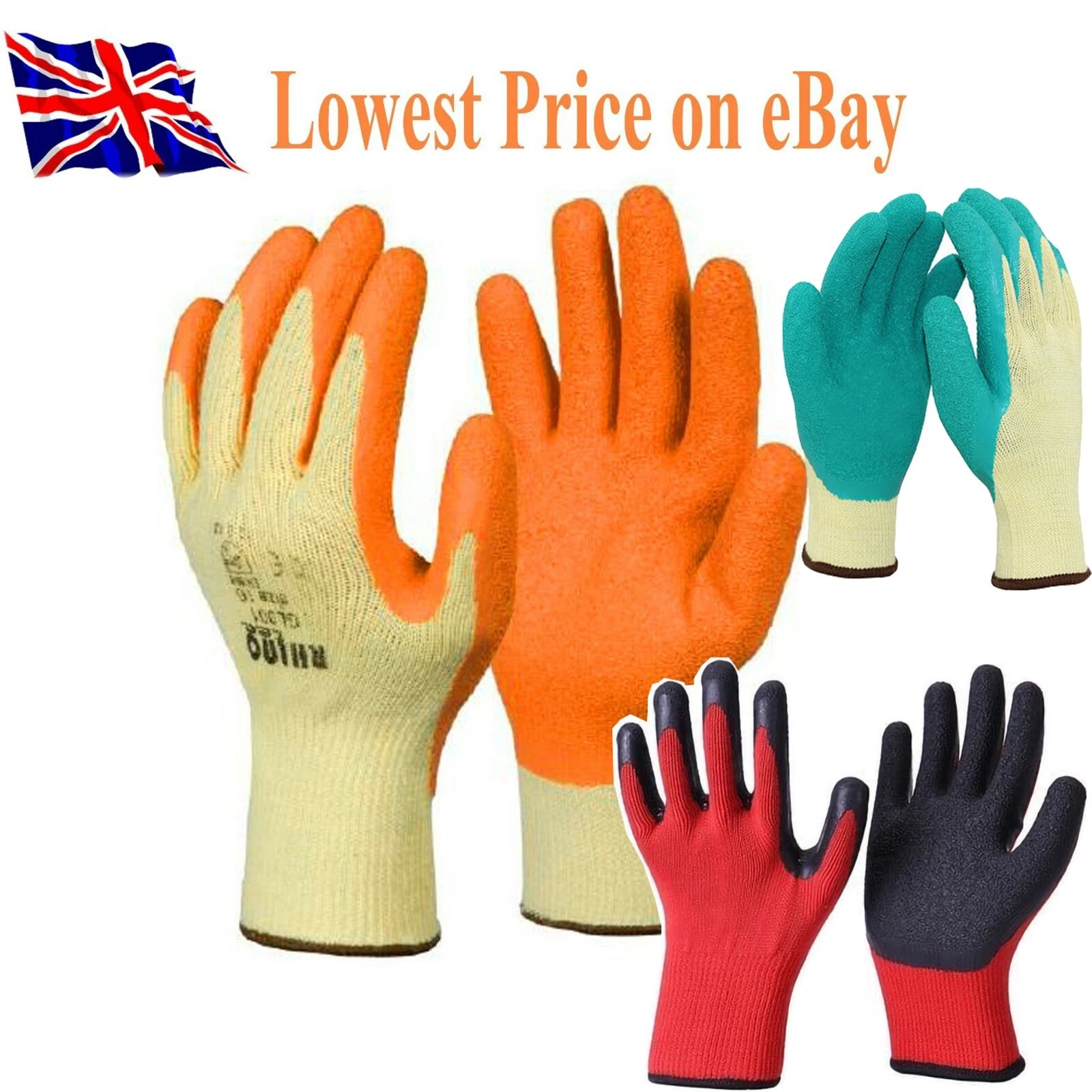 SUPREME LATEX CAOUTCHOUC NYLON ENDUIT DE CAOUTCHOUC SÉCURITÉ TRAVAIL GANTS DE PRÉHENSION CONSTRUCTEUR JARDINAGE