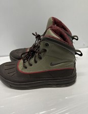 VTG Nike Woodside ACG Hiking Trail Duck Brown/Olive Green Boots Size 6.5Y/W8.5