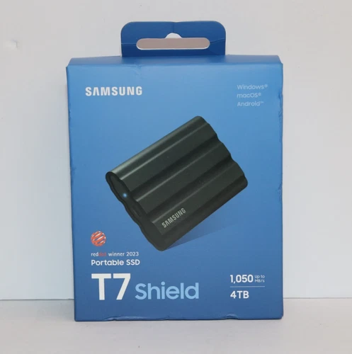 Samsung T7 Shield 4TB USB 3.2 Gen 2 (10Gbps) Portable SSD MU-PE4T0S