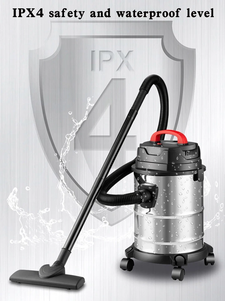 5 Gallon Steel Stainless Wet/Dry Canister Vac Shop Vacuum Cleaner 1800W - Image 2 of 4