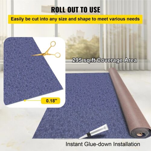 VEVOR Deep Blue Marine Carpet 6 ft x 49.2 ft Marine Carpeting Marine Grade Carpe - Picture 6 of 9
