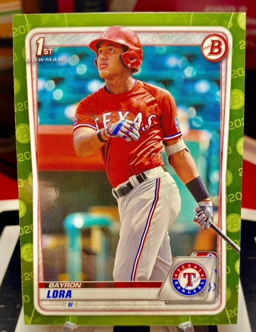 2020 Bayron Lora Bowman Baseball Paper 1st Bowman Camo #BP-52 Texas Rangers