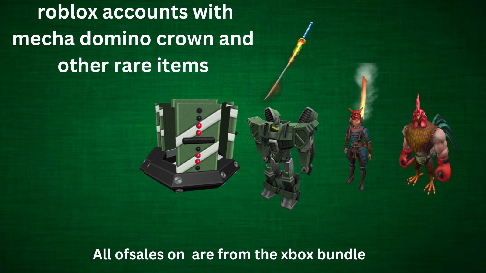 Rare roblox Mecha Domino crown acc's very rare and no longer obtainable