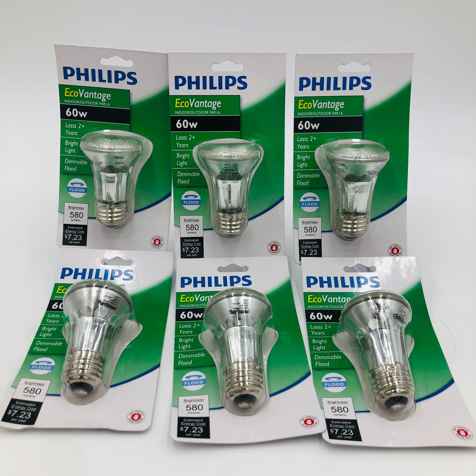 Philips 60W Par16 Flood Bulb 434720 Dimmable Indoor Outdoor Bright