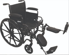 FDA K2 Wheelchair 16" x 16" Swing-Away Footrests Padded removable armrests