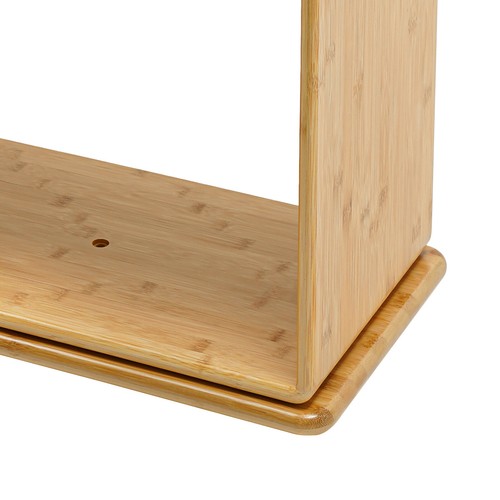 3 Tiers Rotating Bookshelf Bookcase Storage Shelf Display Rack Stand Wood Color - Picture 9 of 18