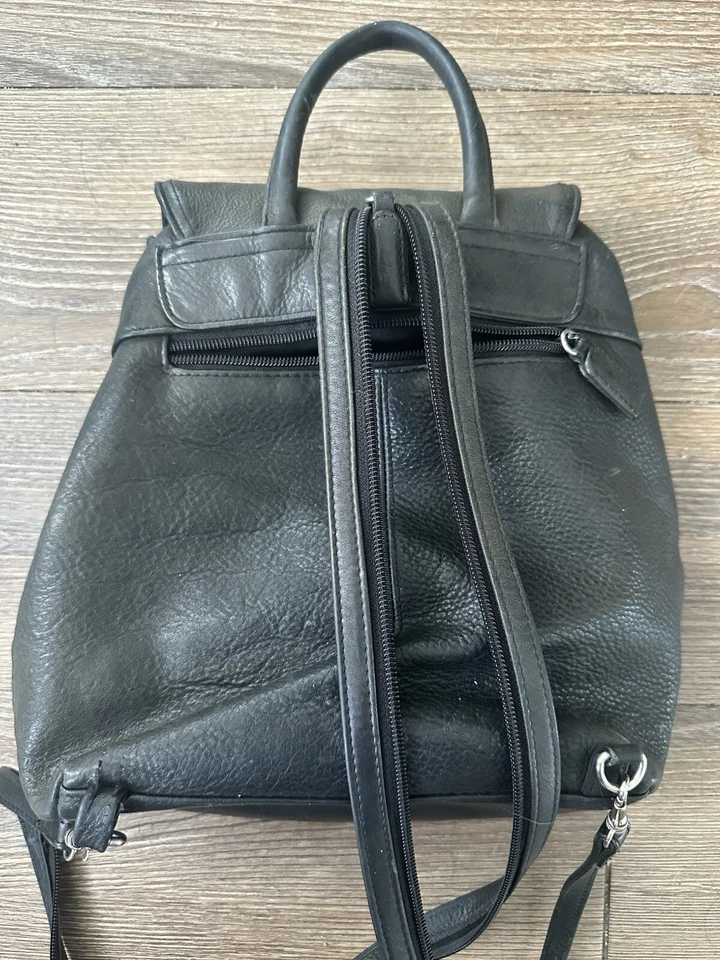 Mochila Charter Club vintage de cuero genuino Foto 4 de 4