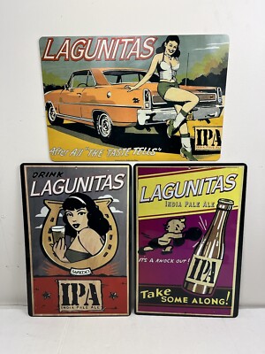 LAGUNITAS Brewing Beer Signs Lagunitas IPA MAN CAVE SIGN 18 x12 