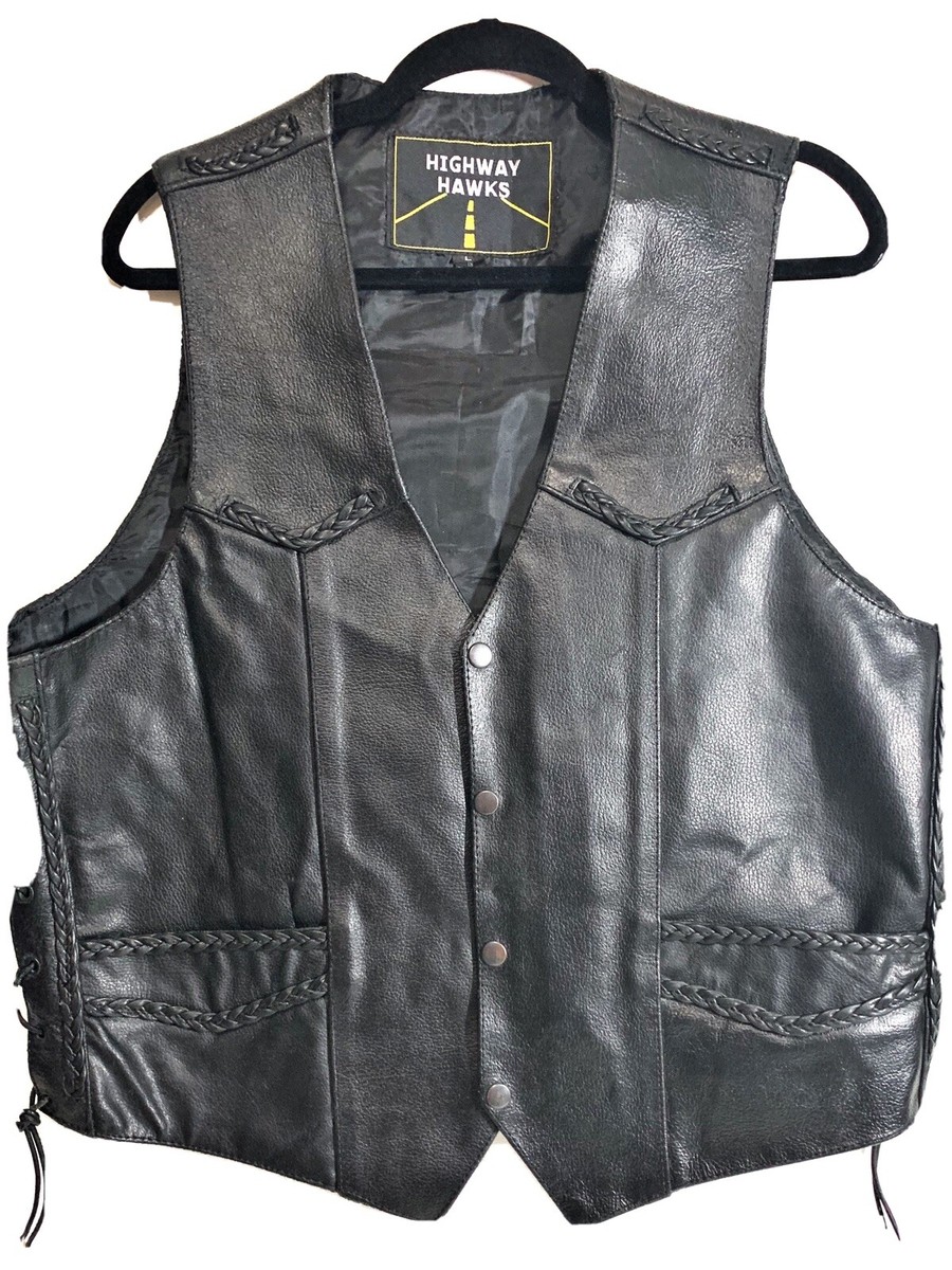 Highway Hawks Leather Jacket Highway Hawks Men's Motorcycle