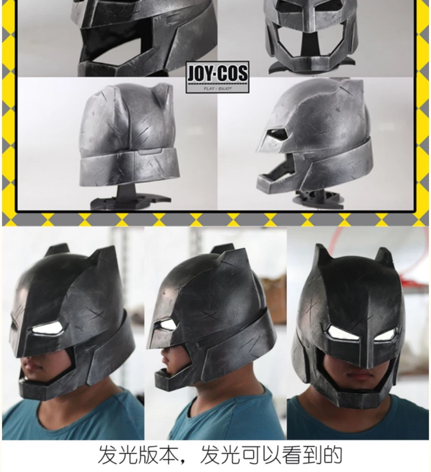 Batman Heavy Armor Batman vs Superman Helmet Glow Mask Halloween Props Gifts - Image 4 of 4
