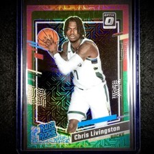 2023-24 Donruss Optic Chris Livingston RC Rated Rookie Red & Green Choice #222