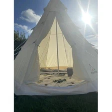 Four Season Bell Tent 9.85ft Luxury Glamping Tent For Family Camping Hiking