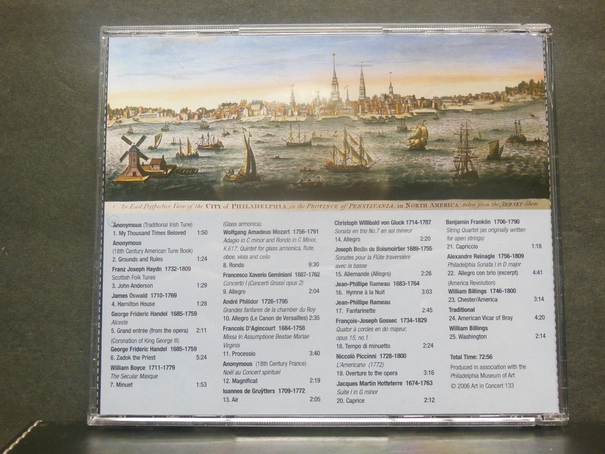 Benjamin Franklin & Music of The 18th Century, CD w Case Art