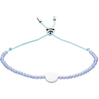 Bracciale Donna FOSSIL WELLNESS JF02979040 Agata Azzurro Blu Acciaio
