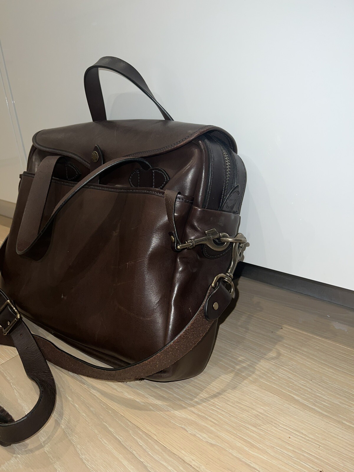 FILSON WEATHERPROOF LEATHER ORIGINAL BRIEFCASE SIERRA… Gem