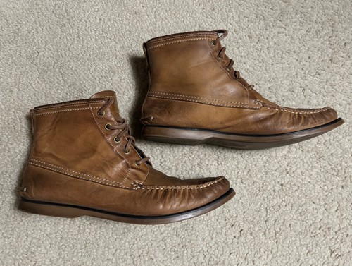 John Varvatos Stiefel Mokassinnaht Leder Schnürung Knöchel Chukka Gr. US 10,5 Herren - Bild 2 von 18