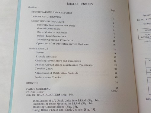 LAMBDA LPD SERIES REGULATED POWER SUPPLIES INSTRUCTION MANUAL - Picture 2 of 5
