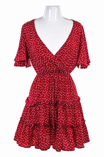 Shein Women Dresses A - Line MED Red 