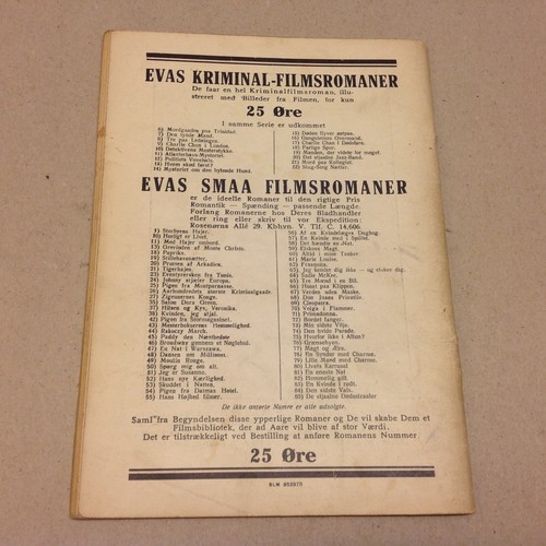 The Phantom Broadcast Forbes Vtg 1935 Danish Movie Novel "EVAs Kriminal Films" - Picture 2 of 2