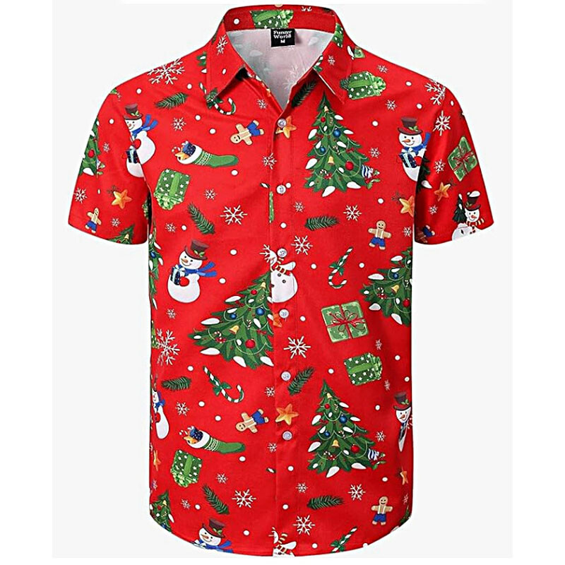 men's christmas dress shirts MENS SANTA XMAS HAWAIIAN T SHIRT GIFT HIM PARTY HOLIDAY S -XXL D9 Sport Coat Color:Asphalt grey Unique Women's Brown Wedding Christmas plaid shirt All it needs is