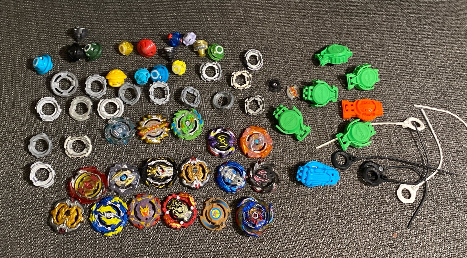 Beyblade Burst Hasbro Tomy Top Parts Layer Disc Drivers Mixed Lot 53 Pieces